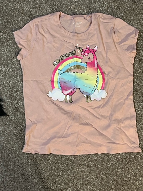 The Children's Place Other - The Children's Place Pink Rainbow Llama Graphic Tee